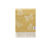 JJ Textile Butterfly Throw New Wool & Recycled Merino Sheep Wool- Soft & Cosy With a Reversible Design - Sustainable Throw for Bed, Sofa & Home Decor - Large Blanket 190cm x 130cm.