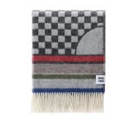 JJ Textile Geometric Throw New Wool & Recycled Merino Sheep Wool- Soft & Cosy With a Reversible Design - Sustainable Throw for Bed, Sofa & Home Decor - Large Blanket 190cm x 130cm.