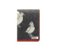 JJ Textile Puffin Blanket 80% Wool 20% Cotton - Soft & Cosy With a Reversible Design - Quality Wool Blanket for Bed, Sofa & Home Décor - Large Blanket 180cm x 130cm.