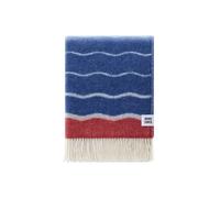 JJ Textile Waves Throw New Wool & Recyled Merino Sheep Wool- Soft & Cosy With a Reversible Design - Sustainable Throw for Bed, Sofa & Home Decor - Large Blanket 190cm x 130cm.