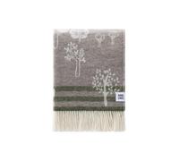 JJ Textile Woodland Throw New Wool & Recycled Merino Sheep Wool- Soft & Cosy With a Reversible Design - Sustainable Throw for Bed, Sofa & Home Decor - Large Blanket 190cm x 130cm.