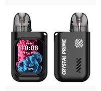 JJA Crystal Prime M3 Smart Vape Pod Kit, Refillable & Rechargeable, Bluetooth Touchscreen Vape with Music, Calls, Games, 2ml Cartridge, No Nicotine (Black)