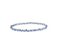 JJaydaily Austrian Crystal Blue Bracelet for Women - Super Sparkle Faceted Blue Chip Bracelet with Adjustable Stretch/Sliding Cord - Dainty Iridescent Gemstone Jewelry Present for Her (AA)