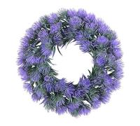 JJaydaily Decorative Purple Thistle Wreath - Artificial Greenery, Unique Floral Design - Perfect for Spring, Easter, All Season Door & Wall Decor