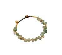 JJaydaily Natural Amethyst Crystal Chip Bracelet for Women Adjustable Pink Rose Quartz Gold Bead Boho Dainty Yoga Reiki Healing Crystal Jewelry Stone Gemstone Energy (BB)