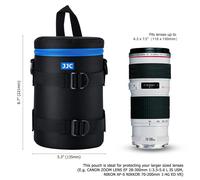 JJC 110x190mm Deluxe Lens Pouch Case Bag with Shoulder Strap for Canon Nikon Len