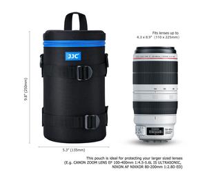 JJC 110x225mm Deluxe Lens Pouch Case Bag with Shoulder Strap fr Canon Nikon Lens