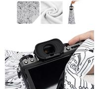 JJC 13.8" 2IN1 Self-Adhesive Soft Protective Wrap & Cleaning Cloths for Camera, Lens, Screens, Tablets, Glasses Pouch & Cleaner Wipes Cloth - Circuit Pattern