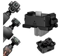 JJC 2-in-1 Action Camera Adapter 1/4"-20 Handle for DJI Osmo Pocket 4P 4 3 | Desktop Stand with Back USB-C Port, with Foldable Claws & 1/4"-20 Thread, Quick Release Design, Replacement for OEM Handle