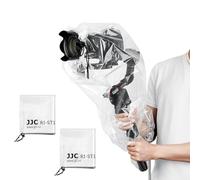 JJC 2-Pack Camera Rain Cover Waterproof for Gimbal Stabiliser up to 41.5cm | Transparent PE Rain Sleeve, Full Coverage, Drawstring Closure, Fits Gimbals up to 41.5cm High & Cameras up to 19.5cm Long