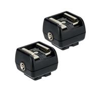 JJC 2 Pack Hot Shoe Flash Sync Adapter with PC Sync Socket