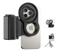 JJC 2in1 67mm Filter Adapter & DSLR-style Magnetic Phone Handgirp for iPhone 16 Pro / 15 Pro / 14 Pro - mount 67mm Filter, with Bluetooth Remote, Snap Grip Handle Verstile Desk Stand