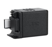 JJC 3.5mm Audio Adapter for DJI Osmo Action 4 - Expanded USB-C Interface & Audio Mic TRS Plug for Charging and 3.5mm Microphone Input