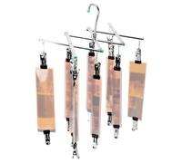 JJC 35mm 120 Negative Film Drying Hanging Rack, Stainless Steel Films Adjustable Hanger 10 Clips with PVC Coating, 360° Rotatable Hook for Scratch-Free Drying of Photographic Negatives