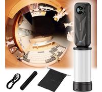 JJC 360° LED Light for Insta 360 X5 X4 Air X3 & Osmo 360,Rechargeable Video Light with 1/4" 20 Thread for Max Max2,Panoramic Camping Lighting with 3 Color Modes & 5 Brightness Levels for Travel Vlog