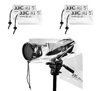 JJC 4-Pack Camera Rain Cover Waterproof for DSLR Lens up to 45cm Long | Transparent PE Rain Sleeve, Drawstring Closure, Tripod-ready, Lightweight, for Outdoor Travel Photography