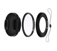 JJC 4-Piece Lens Kit for Sony RX100VA RX100V RX100IV RX100III RX100II RX100 - includes 52mm Filter Adapter, UV Filter, Lens Cap and Lens Cap String