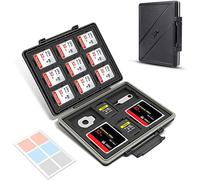 JJC 45 Slots Memory Card Case Waterproof for SD, Micro SD/TF, CFexpress Type A, CFexpress Type B, XQD - Micro SD Card Storage Holder Box Wallet Memory Card Holder Case