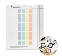 JJC 480PCS Printable Color Labels Stickers Support Laser Inkjet Printing Handwriting, Removable Multipurpose A4 Size Label Paper for Office Folders Kitchen Food Containers Storage Bins Memory Cards