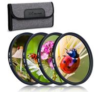 JJC 49mm Close-Up Filter Kit Macro Lens Filter (+2,+4,+8,+10) 4 Pieces/Set with Lens Filters Pouch for Canon Nikon Sony Pentax Olympus Fuji DSLR Camera