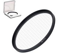 JJC 58mm 4 points Star Filter with Protective Filter Case for Canon Nikon Pentax Olympus Sony Panasonic Fujifilm DSLR Camera - Optical Glass Lens Filters with Aluminium Alloy Frame