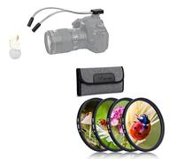 JJC 58mm Close-Up Filter Kit + Gooseneck Macro Arm Light