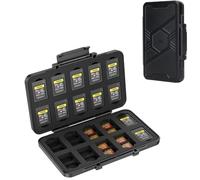 JJC 60 Slots Memory Card Holder for 40 Micro SD SDXC SDHC + 20 CFexpress Type-A, Anti-Shock micro SD TF Card Holder Storage Case Box Organizer