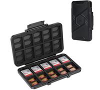JJC 60 Slots Memory Card Holder for 40 Micro SD SDXC SDHC + 20 SD SDXC SDHC, Anti-Shock micro SD TF Card Holder SD Card Storage Case Box Organizer