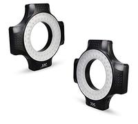 JJC 60PCS LED Bubbles Dimmable Macro LED Ring Light w Lens Adapter Ring