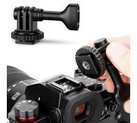 JJC Action Camera Cold Shoe Mount Adapter, Tripod Mount & Hot Shoe Camera Adapter for Hero 13 12 11 10 9 & Osmo Action 6 5 pro 4 with 1/4"-20 Hole for DSLR Tripod Light Selfie Stick Monopod Vlogging