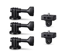 JJC Action Camera Tripod Mount Adapter for DJI Osmo Action 6/5 Pro/4/3 & Hero 13/12/11/10,3 Sports Cameras Adapter & 2 Pack 1/4" 20 Mount Set for DJI Osmo Pocket 4 3 & Insta360 X5 X4 Air X3 Ace Pro 2