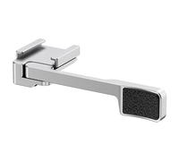 JJC Aluminum Alloy Hot Shoe Mount Thumbs Up Grip for Fujifilm GFX100RF Camera Hand Grip, Hot Shoe Cover Protection, Extra Cold Shoe Mount Design - Silver