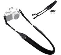 JJC Anti-slip Soft Neoprene Camera Strap Shoulder Neck Strap for Fujifilm X100VI for Nikon Z30 Z50 Canon M50 M6 Sony ZV-1 ZV-E10 A6600 Olympus All DSLR SLR Camera - Black