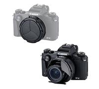 JJC Auto Lens Cap for Canon Powershot G1X Mark III Camera - Black