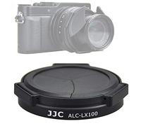 JJC Black ACLX100 Auto SELF-RETAINING Protective Lens Cap, Compatible with Panasonic Lumix LX100 / LX100 II/Leica D-LUX Typ 109 D-LUX 7, LX100II Mark II M2 Lens Cap, LEICA D LUX 7 Camera Lense Cap