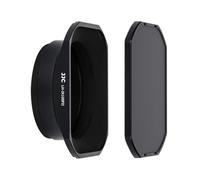 JJC Black Metal Square Lens Hood and Adapter Ring Kit for Fujifilm X100VI, X100V, X100F, X100T, X100S, X100 and X70 Cameras - Capable of Reverse Attaching to Lens