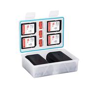 JJC Camera Battery Case Holder SD XQD Card Storage Box for LP-E17 NP-W126