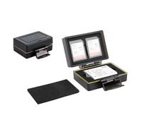 JJC Camera Multi-Function Battery SD Card Case Compatible with Ricoh GRIII, GR III HDF, Olympus TG-7, TG-6, TG-5, Camera Battery, for Ricoh DB-110, Oly. LI-90B, 1 Battery + 2 SD Cards Case