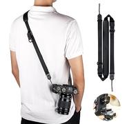 JJC Camera Shoulder Strap Quick Release Sling Strap for Canon EOS R100 R50 R6 R5 II R10 M50 M6, Adjustable Neck Belt Cross Body Strap for Sony A7 IV III A7R V IV ZV-E10 Fuji X100VI X-S10 X-T50 (BLACK)