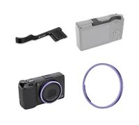 JJC Camera Thumbs Up Grip with Purple Lens Decoration Ring Compatible with Ricoh GR IV Camera