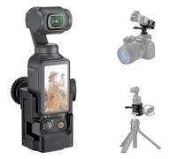 JJC Cold Shoe Mount for DJI Osmo Pocket 3 4 with 1/4" 20 Hole,Osmo Pocket 3 4 Expansion Adapter for Mic & Light,Adjustable Angle Pocket3 Pocket4 Hot Shoe Mount Adapter Accessories for Camera & Tripod
