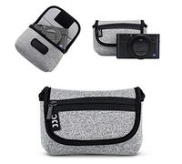 JJC Compact Camera Case Pouch for Sony DSC-W830 W810 W800 Canon SX620, Grey | for Sony RX100 VII VI VA IV Kodak Ektar H35N Pixpro FZ45 Canon SX610 SX720 ELPH 190 ELPH 180 & More, Neoprene Material