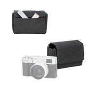 JJC Compact Camera Case Pouch with Durable Polyester Oxford Fabric (Magnetic Closure) for Fuji X100VI X-E5 w XF23mm XF27mm F2.8 Lens & PowerShot V1, Protective Storage Handbag w/Zipped Rear Pocket