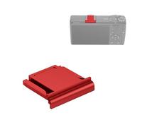 JJC Dedicated Metal Hot Shoe Cover for Ricoh GR IV Digital Camera, GR4 Durable Hot Shoe Protector Cap with Anti-Slip Silicone Pad, Red