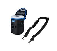 JJC Deluxe Lens Pouch with Shoulder Strap Interior Size 80x155mm/3.1x6.1in | Polyester enterior & thickened foam cushion interior, Water Resistant, Handle on top, Mesh Pocket Inside, 4-way Carry Option