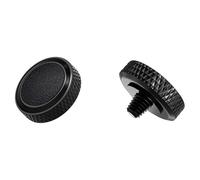 JJC Black Black Deluxe Camera Soft Release Button with Microfiber Leather on Surface for Fuji Fujifilm X-T20 X-T10 X-T2 X-PRO1 X100 X100S X100T X30 X20 Sony RX1R RX10 II IV Leica M10 etc