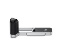 JJC L-Shaped Camera Hand Grip for Fujifilm X half Camera, Ergonomic Silicone Handle, Built-in Arca Swiss Type Quick Release Plate, 1/4"-20 Base - Silver
