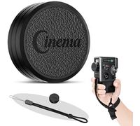 JJC Lens Cap for Fujifilm Insta Mini EVO Cinema, Retro Leather Aluminum Anti-Dust Anti-Scratches Camera Len Cover for Mini EVO Cinema Protection Cover, Lens Cap with EVA Interior