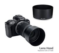 JJC Lens Hood for Canon RF-S 55-210mm F5-7.1 IS STM Lens as ET-60B on R50 R7 R10