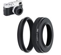 JJC Lens Hood with Adapter Ring for Fujifilm Fuji X100VI X100V X100 X100S X100T X100F Cameras, Replaces Fujifilm LH-X100 lens hood and AR-X100 adapter ring - compatible with 49mm filters & Lens Cap